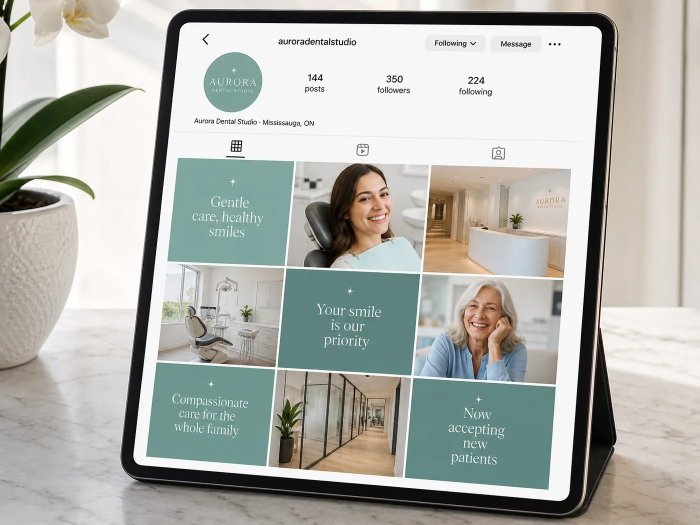 Aurora Dental Studio Brand & Local Presence