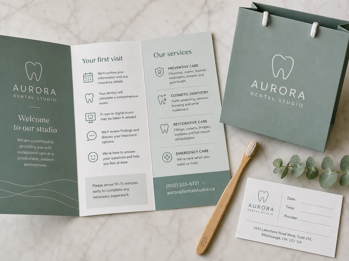 Aurora Dental Studio Brand & Local Presence