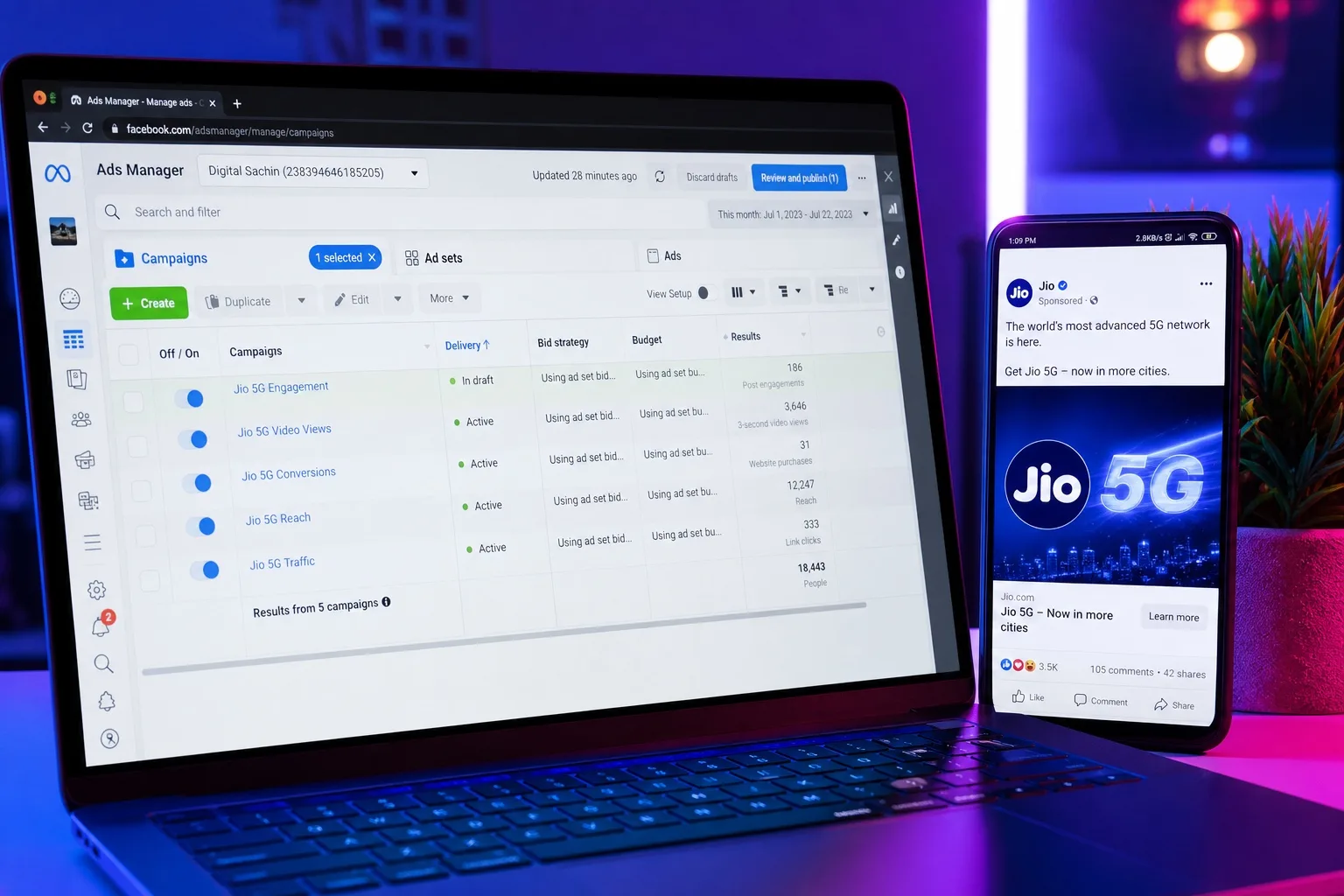 Reliance Jio Influencer & Meta Ads