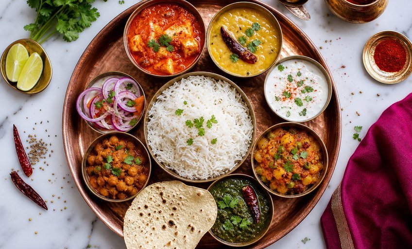 Swagat Restaurant Indian thali meal presentation
